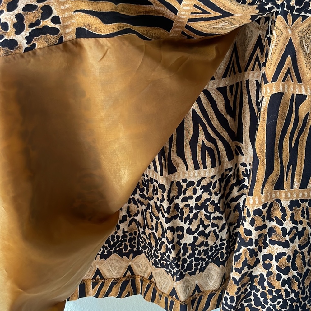 Vintage Stonebridge Patchwork Style Wrap Midi Ski… - image 3